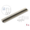Delock Stiftleiste 40 Pin, Rastermaß 2,54 mm, 2-reihig, gewinkelt, 5 Stück