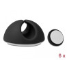 Delock Kabelhalter Set selbstklebend 6 Stück schwarz