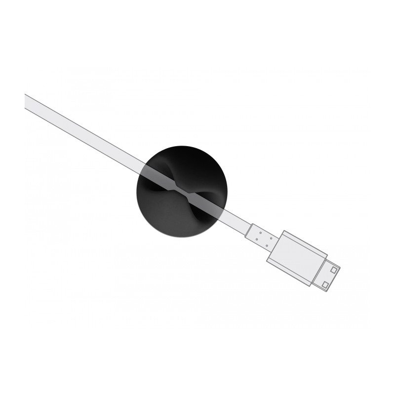 Delock Kabelhalter Set selbstklebend 6 Stück schwarz