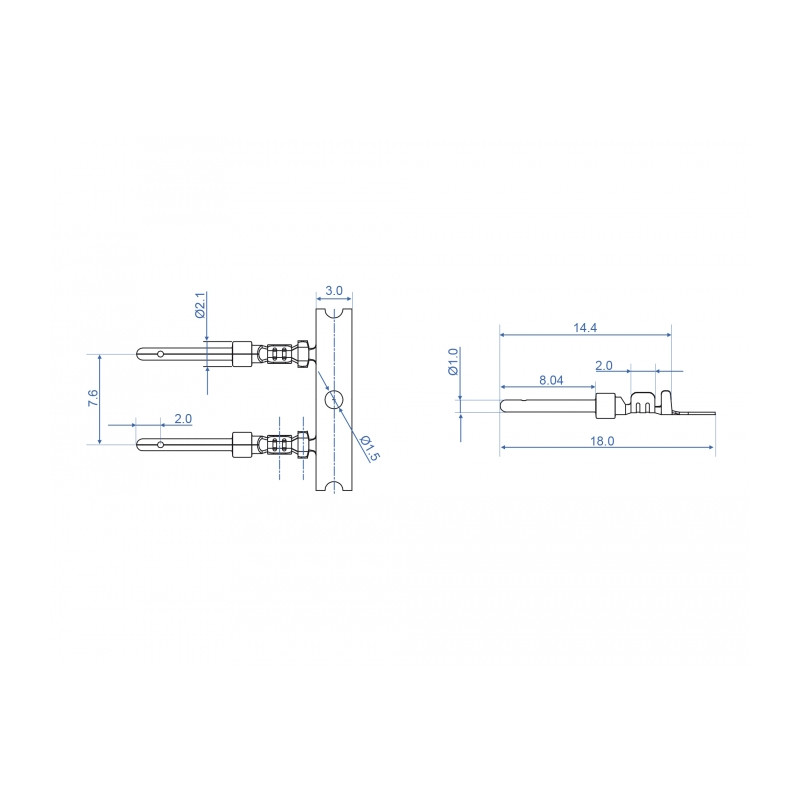 Delock Crimp-Kontakte für D-Sub Crimp Stecker 40 Stück