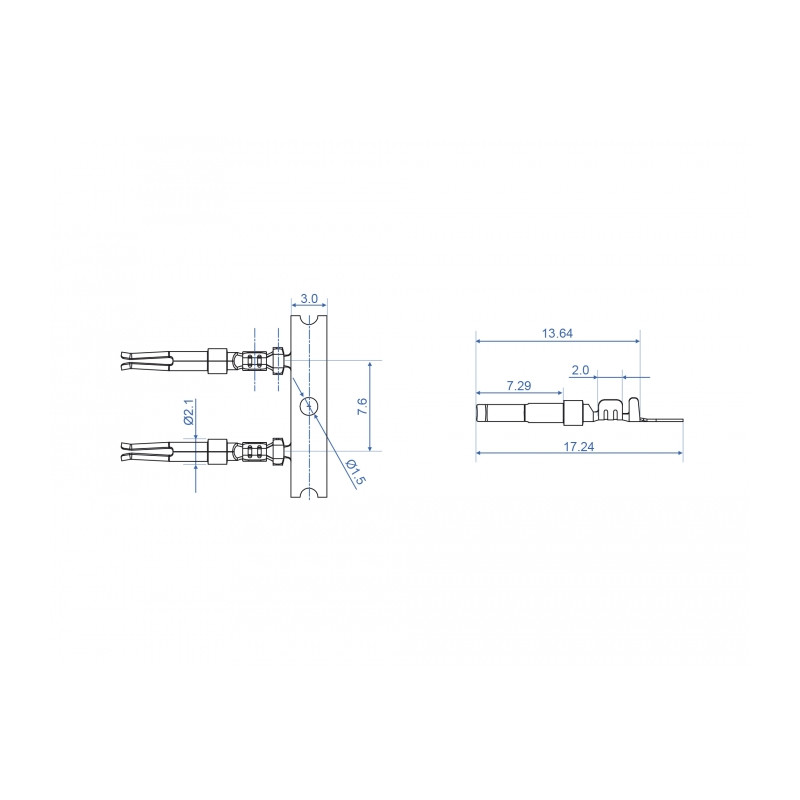 Delock Crimp-Kontakte für D-Sub Crimp Buchse 40 Stück