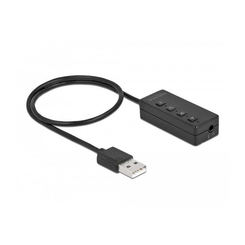 Delock USB Headset und Mikrofon Adapter mit 2 x 3,5 mm Klinkenbuchse für Windows und Mac OS