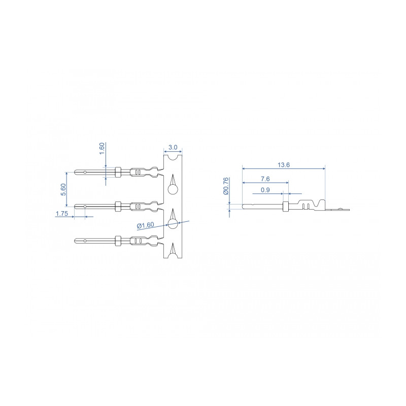 Delock Crimp-Kontakte für D-Sub HD Crimp Stecker 40 Stück
