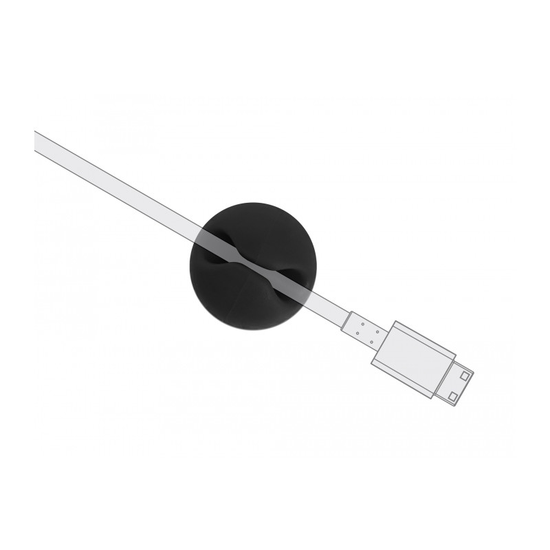 Delock Kabelhalter Mini selbstklebend Set 10 Stück schwarz