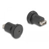 Delock USB 2.0 Typ Mini-B zu USB 2.0 Typ-A Einbaubuchse schwarz