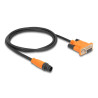 Delock M12 CAN Bus Kabel A-kodiert 5 Pin Stecker zu D-Sub 9 Buchse 1 m