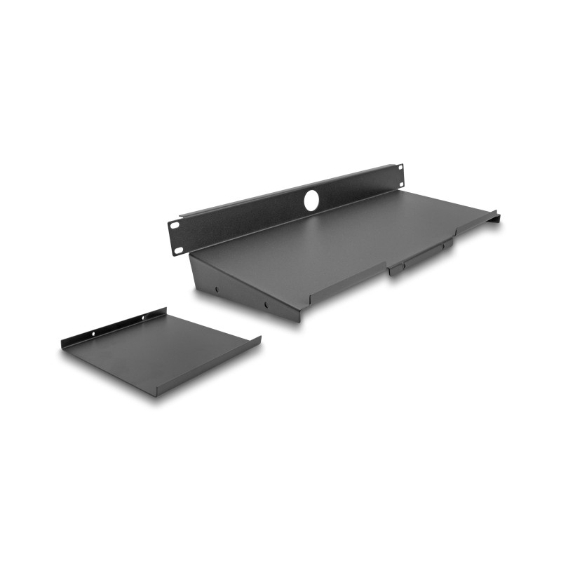 Delock 19″ Fachboden für Tastatur und Maus 1 HE dunkelgrau