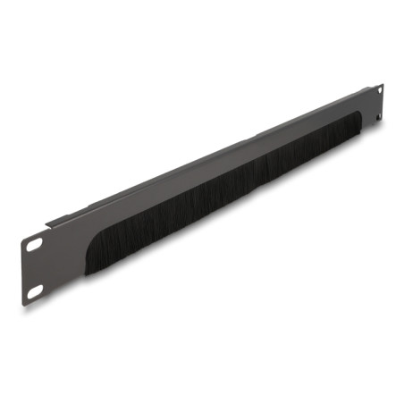 Delock 19″ Kabelmanagement Bürstenleiste unten offen 1 HE dunkelgrau