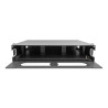 Delock 19″ LWL Patchpanel mit Sichtfenster unbestückt 2 HE dunkelgrau