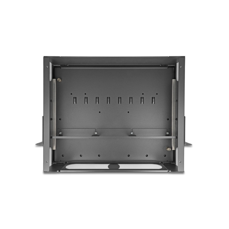 Delock 19″ LWL Patchpanel mit Sichtfenster unbestückt 2 HE dunkelgrau
