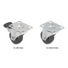 Delock Schwerlast Lenkrolle Ø 50 mm Tragkraft bis 400 kg Set 2 x 2 Stück