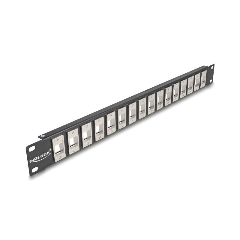 Delock Panel Mount 19" 16 Port 1 HE schwarz