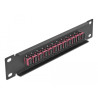 Delock 10″ LWL Patchpanel 12 Port SC Simplex violett 1 HE schwarz