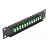 Delock 10″ LWL Patchpanel 12 Port LC Duplex grün 1 HE schwarz