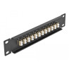 Delock 10″ LWL Patchpanel 12 Port LC Duplex beige 1 HE schwarz