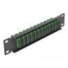 Delock 10″ LWL Patchpanel 12 Port SC Duplex grün 1 HE schwarz