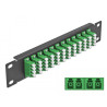 Delock 10″ LWL Patchpanel 12 Port LC Quad grün 1 HE schwarz