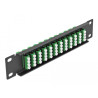 Delock 10″ LWL Patchpanel 12 Port LC Quad grün 1 HE schwarz