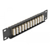 Delock 10″ LWL Patchpanel 12 Port LC Quad beige 1 HE schwarz