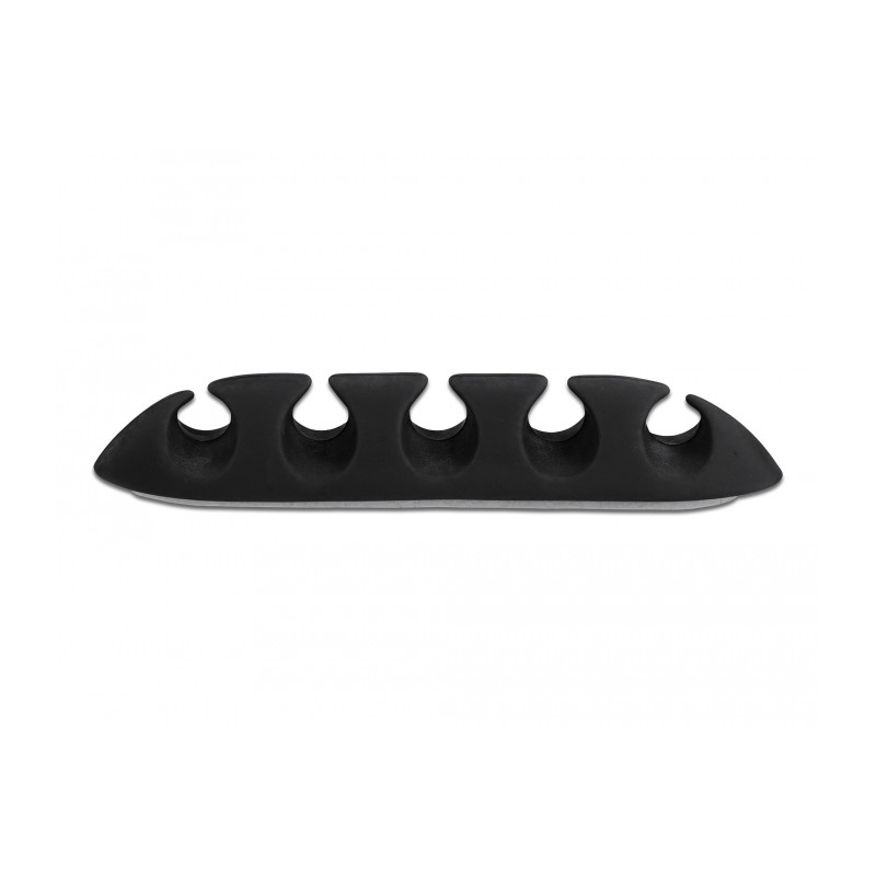 Delock Kabelhalter mit 5 Durchführungen selbstklebend Set 6 Stück schwarz / weiß