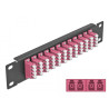 Delock 10″ LWL Patchpanel 12 Port LC Quad violett 1 HE schwarz
