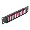 Delock 10″ LWL Patchpanel 12 Port LC Quad violett 1 HE schwarz