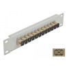 Delock 10″ LWL Patchpanel 12 Port SC Simplex beige 1 HE grau