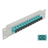 Delock 10″ LWL Patchpanel 12 Port SC Simplex aqua 1 HE grau