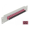 Delock 10″ LWL Patchpanel 12 Port SC Simplex violett 1 HE grau