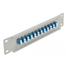 Delock 10″ LWL Patchpanel 12 Port LC Duplex blau 1 HE grau