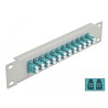 Delock 10″ LWL Patchpanel 12 Port LC Duplex aqua 1 HE grau