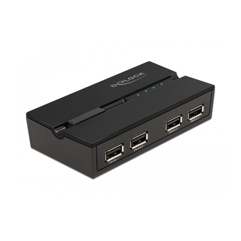 Delock USB 2.0 Switch für 4 PC an 4 Geräte
