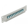 Delock 10″ LWL Patchpanel 12 Port LC Duplex aqua 1 HE grau
