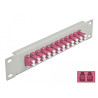 Delock 10″ LWL Patchpanel 12 Port LC Duplex violett 1 HE grau