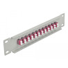 Delock 10″ LWL Patchpanel 12 Port LC Duplex violett 1 HE grau