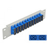 Delock 10″ LWL Patchpanel 12 Port SC Duplex blau 1 HE grau
