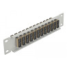 Delock 10″ LWL Patchpanel 12 Port SC Duplex beige 1 HE grau