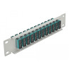 Delock 10″ LWL Patchpanel 12 Port SC Duplex aqua 1 HE grau