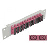 Delock 10″ LWL Patchpanel 12 Port SC Duplex violett 1 HE grau