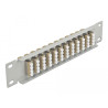 Delock 10″ LWL Patchpanel 12 Port LC Quad beige 1 HE grau