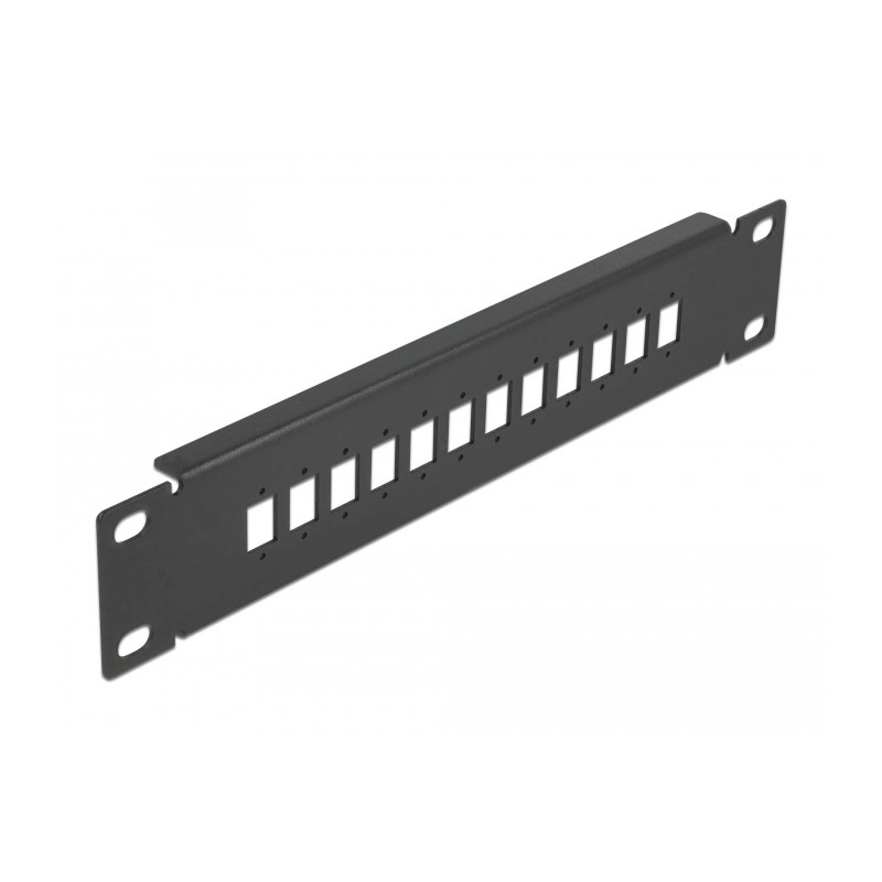 Delock 10″ LWL Patchpanel 12 Port für SC Simplex / LC Duplex 1 HE schwarz