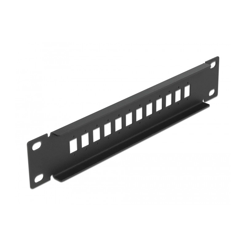 Delock 10″ LWL Patchpanel 12 Port für SC Simplex / LC Duplex 1 HE schwarz