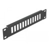 Delock 10″ LWL Patchpanel 12 Port für SC Duplex / LC Quad 1 HE schwarz