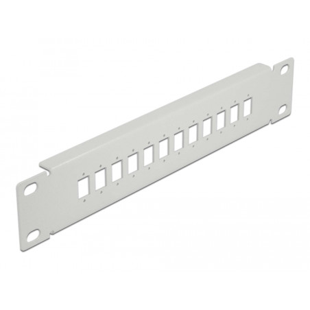 Delock 10″ LWL Patchpanel 12 Port für SC Simplex / LC Duplex 1 HE grau