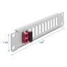Delock 10″ LWL Patchpanel 12 Port für SC Duplex / LC Quad 1 HE grau