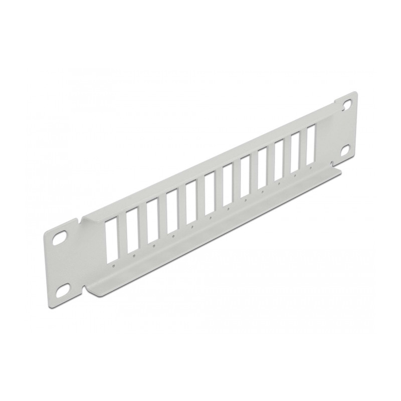 Delock 10″ LWL Patchpanel 12 Port für SC Duplex / LC Quad 1 HE grau