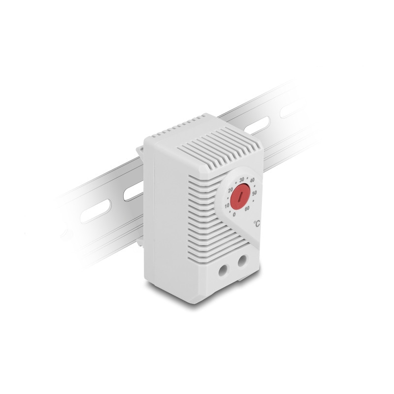 Delock Thermostat mit Schließer-Kontakt für Hutschiene