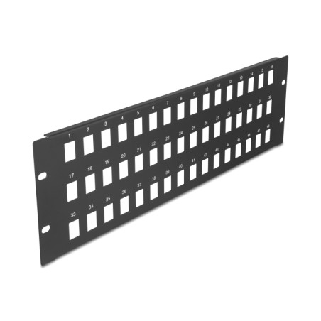 Delock 19″ Keystone Patchpanel 48 Port 3 HE schwarz