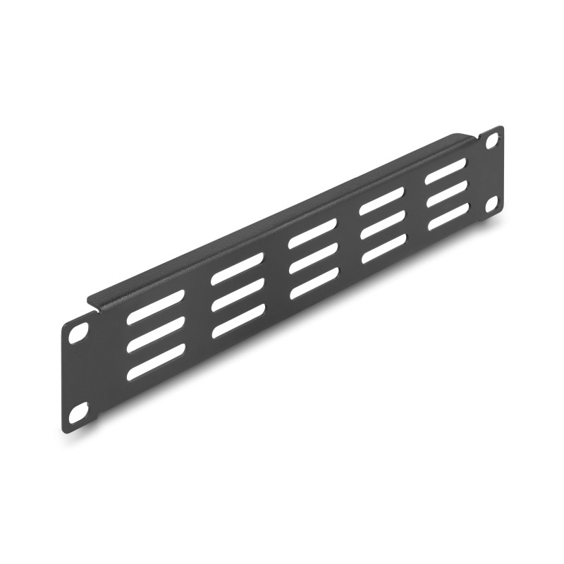 Delock 10″ Netzwerkschrank Panel mit Lüftungsschlitzen horizontal 1 HE schwarz