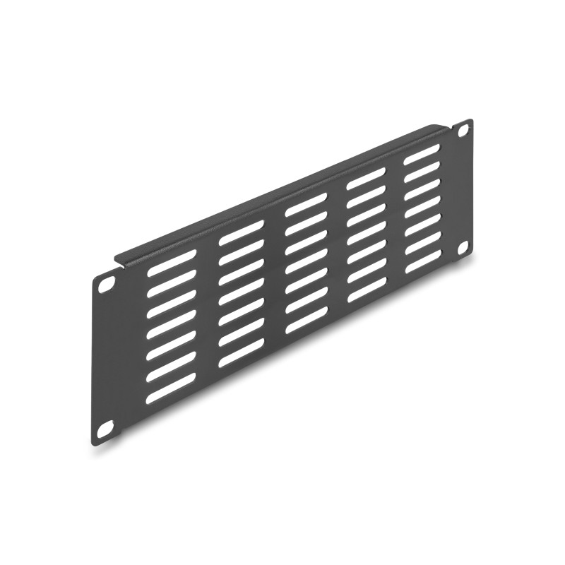 Delock 10″ Netzwerkschrank Panel mit Lüftungsschlitzen horizontal 2 HE schwarz